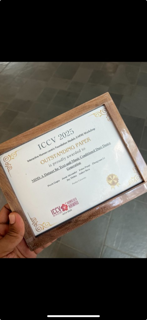 ICCV 2025 Outstanding Paper certificate for MDD